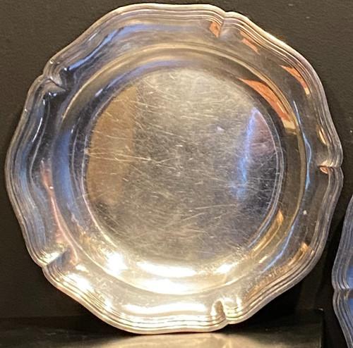 pair of solid silver dishes from the 18th century