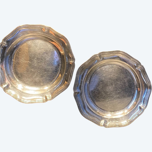 pair of solid silver dishes from the 18th century