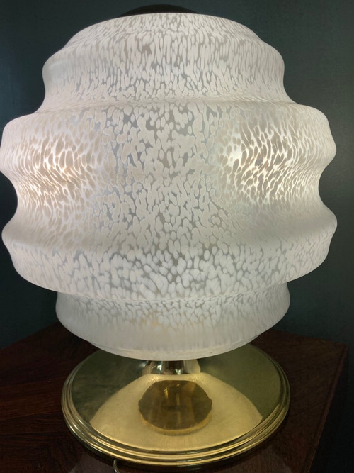 70's Lamp In Clichy Glassware