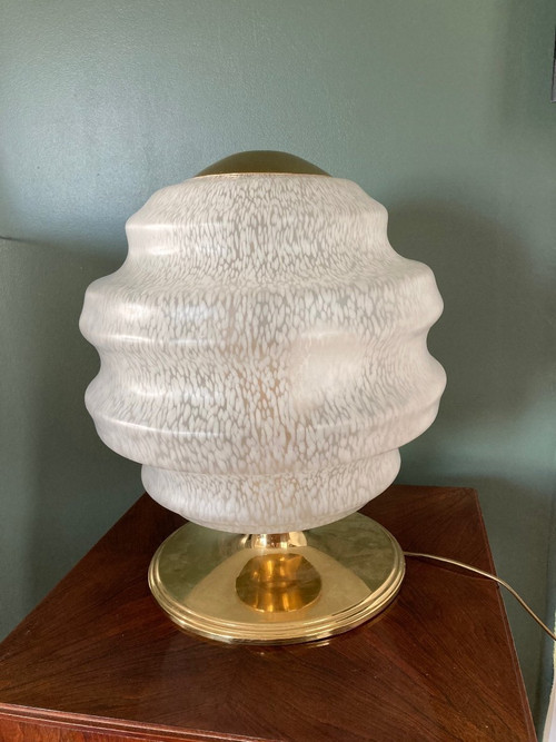 70's Lamp In Clichy Glassware