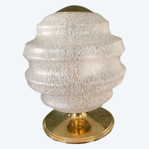 70's Lamp In Clichy Glassware