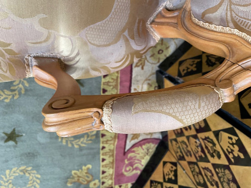 Pair De Fauteuils Cabriolets De Style Louis XV