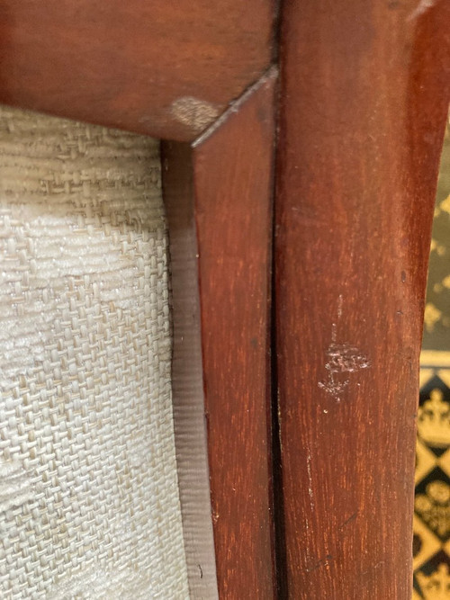 Poltrona in mogano del periodo del restauro