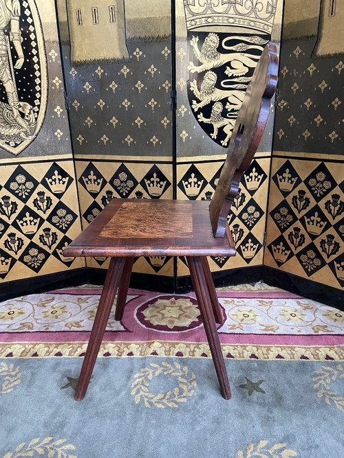 Suite Of 4 Alsatian Elmwood Chairs