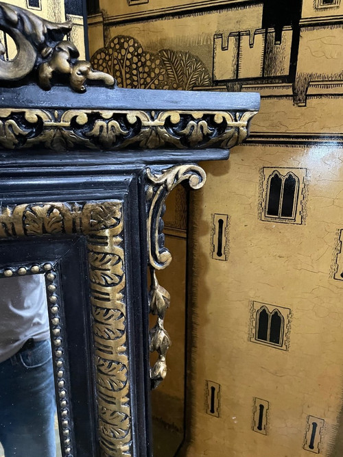 Miroir époque Napoléon III Bois Noirci