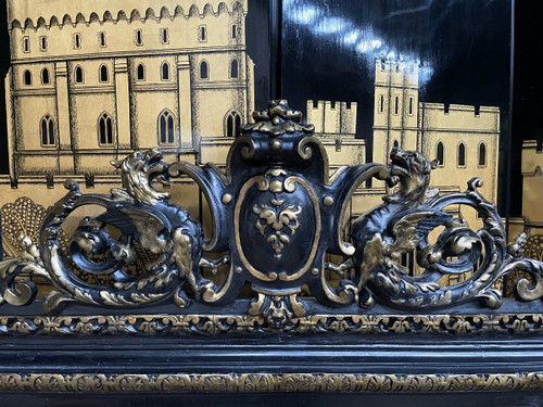 Miroir époque Napoléon III Bois Noirci