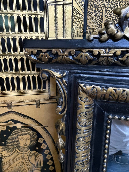 Miroir époque Napoléon III Bois Noirci