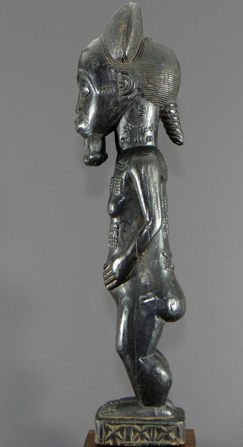 Costa d'Avorio, Popolo Baoulé, 1950 circa, Grande Statua "waka Sona", Ideale Maschile di Bellezza.
