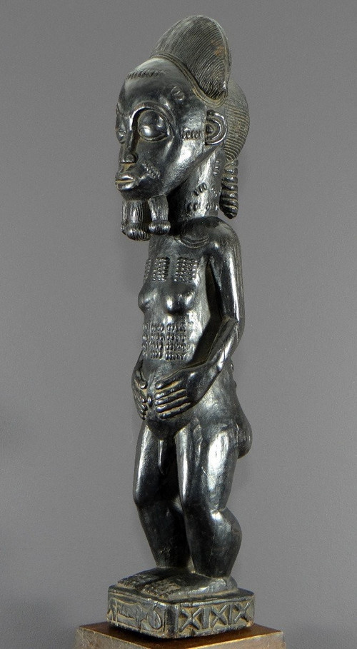 Costa d'Avorio, Popolo Baoulé, 1950 circa, Grande Statua "waka Sona", Ideale Maschile di Bellezza.