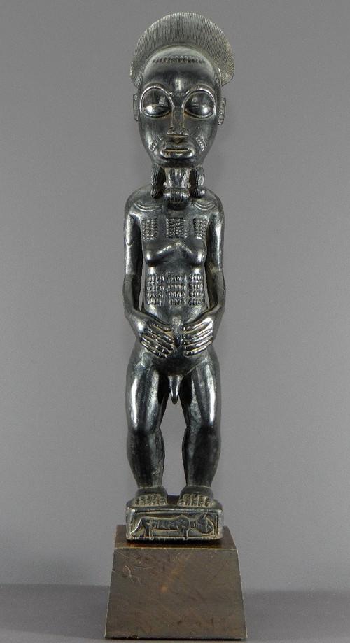 Costa d'Avorio, Popolo Baoulé, 1950 circa, Grande Statua "waka Sona", Ideale Maschile di Bellezza.