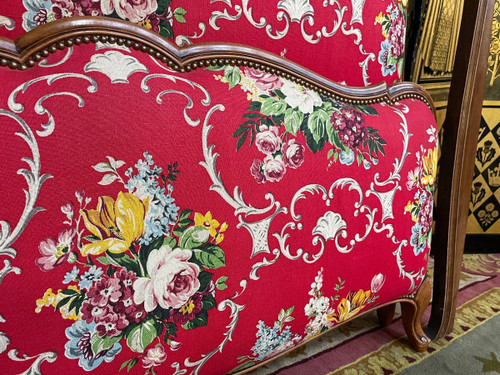 Lit Capitonné De Style Louis XV