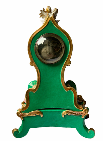 Porcelain clock Jacob style Small rocaille