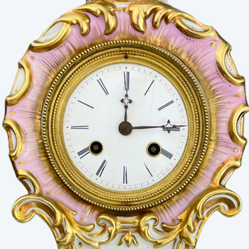 Porcelain clock Jacob style Small rocaille