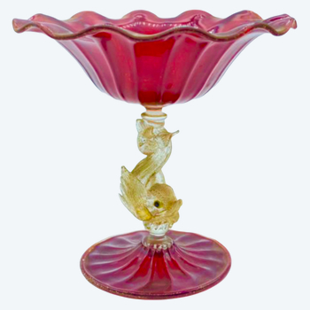 Coupe au triton verre Murano Venise Barovier & Toso