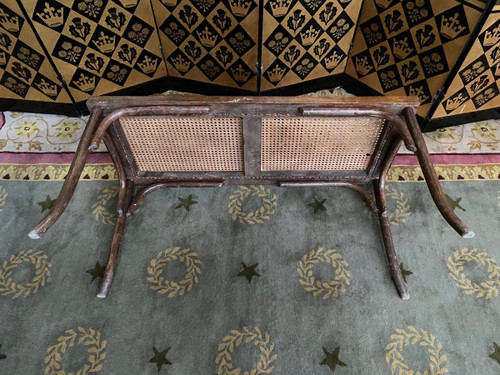 Piano Bench In Cannage Thonet Or Fischel