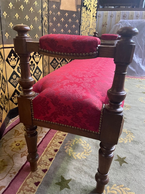 Napoleon III Louis Philippe Style Entrance Bench