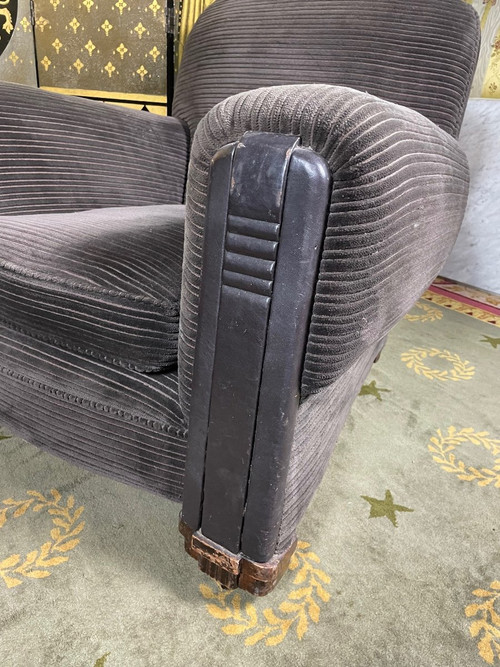 Paire de fauteuils club époque Art Déco