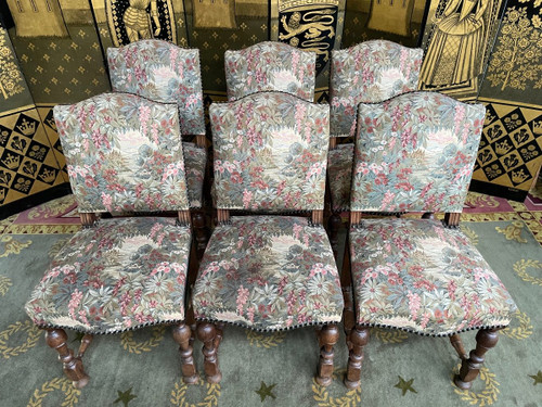 Suite Of 6 Louis XIII Style Chairs