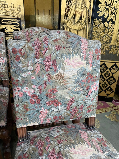 Suite Of 6 Louis XIII Style Chairs