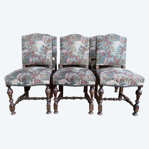 Suite Of 6 Louis XIII Style Chairs