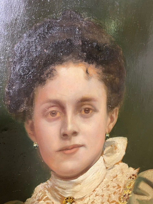 Öl auf Leinwand „Porträt einer Frau“