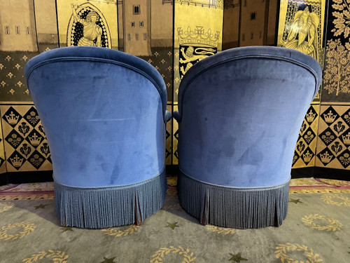 Paire De Fauteuils Crapaud Napoléon III