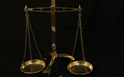 Trébuchet, balance de confiseur  Laiton  XIXème siècle 
