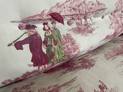 Napoleon III Daybed In Toile De Jouy