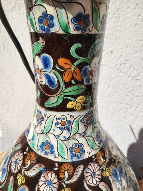 Thoune, Paire De Lampes En Faïence, Fin XIXème Siècle