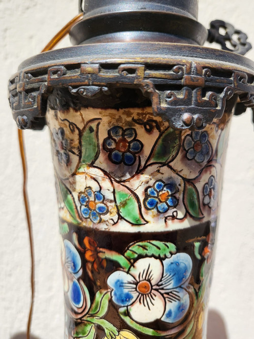 Thoune, Paire De Lampes En Faïence, Fin XIXème Siècle