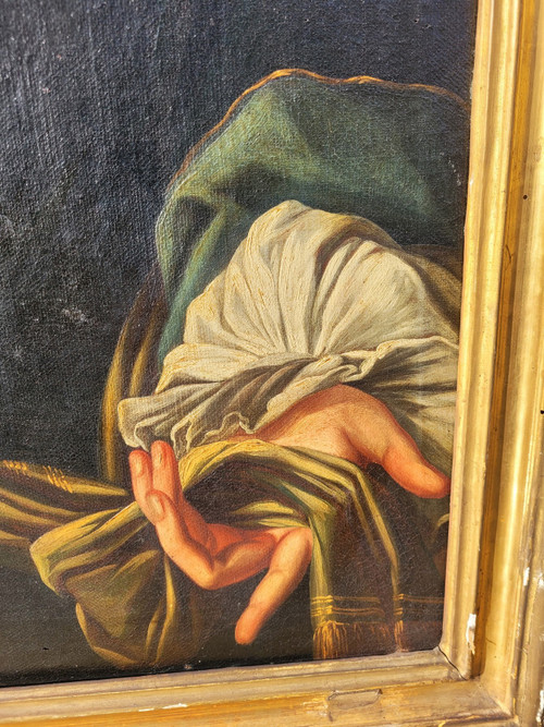 Portrait d'Un érudit, Huile Sur Toile Encadrée, XVIIIème Siècle