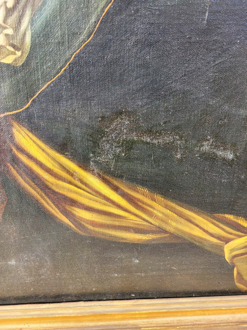 Portrait d'Un érudit, Huile Sur Toile Encadrée, XVIIIème Siècle