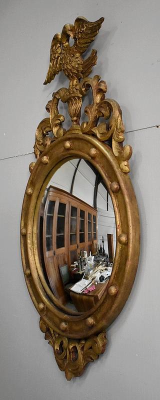 Altmodischer goldener Holzhexenspiegel - Ende des 19. Jahrhunderts