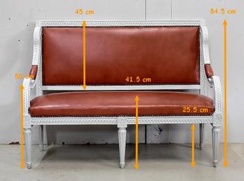 Small Beech Child's Bench, Louis XVI Style - Early 20th Century