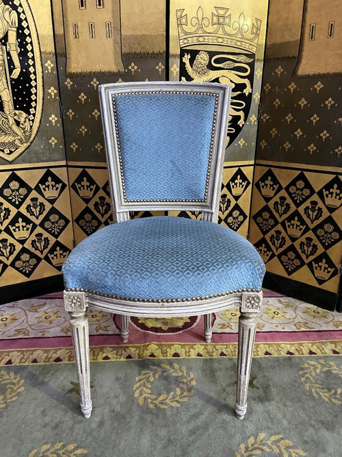 Suite De 6 Chaises De Style Louis XVI