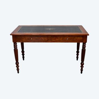 Cuban Mahogany Desk Table, Louis Philippe Period - Mid 19th Century