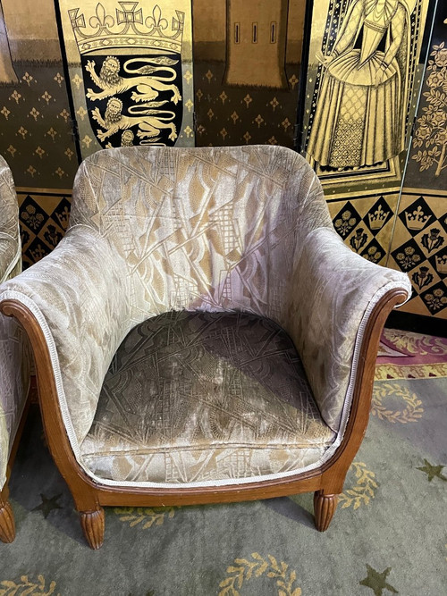 Coppia di Poltrone Bergère Epoca Art Déco