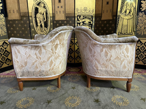 Coppia di Poltrone Bergère Epoca Art Déco