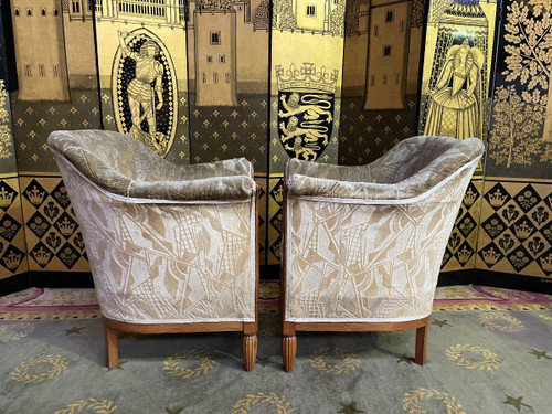 Coppia di Poltrone Bergère Epoca Art Déco
