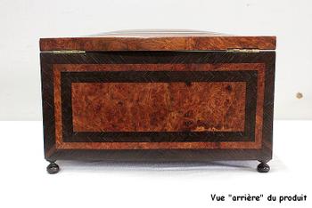 Piccola Scatola in Legno Impiallacciato, Epoca Napoleone III - XIX