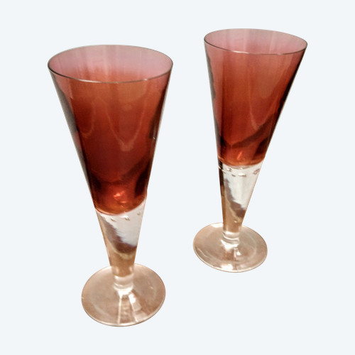 Paire de vases en cristal.