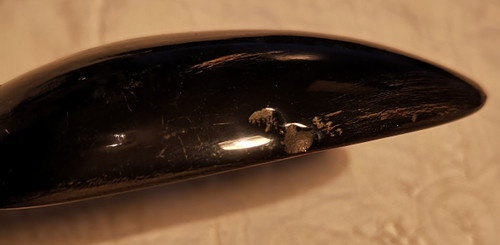 Lovely and original cutlery for serving salad with mother-of-pearl and encrypted handles
