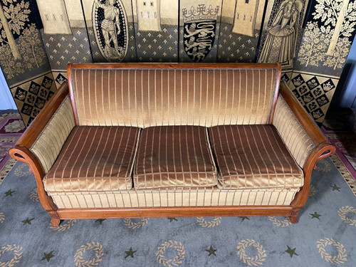 Divano letto in stile impero con collo di cigno