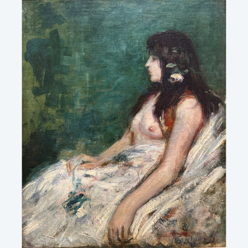 Französische Impressionistenschule - Weiblicher Akt im Profil, um 1890