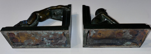 Paul SILVESTRE (1884-1976) & SUSSE Frères Bookends with faunas Signed