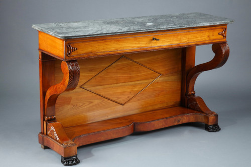Large console en merisier, XIXème siècle