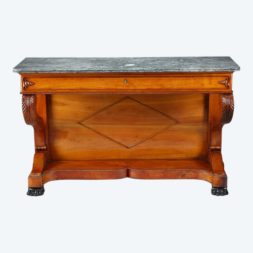 Large cherry wood console, 19th century