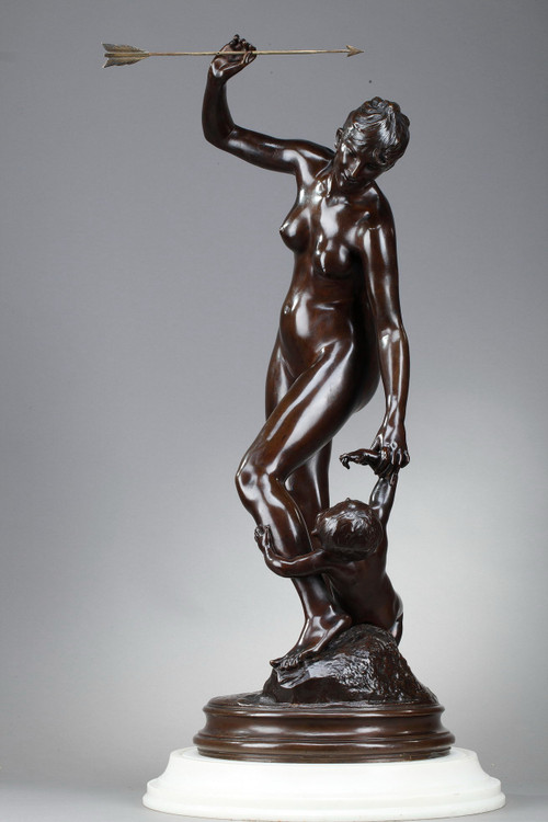 Scultura in bronzo, "Venere e Amore"