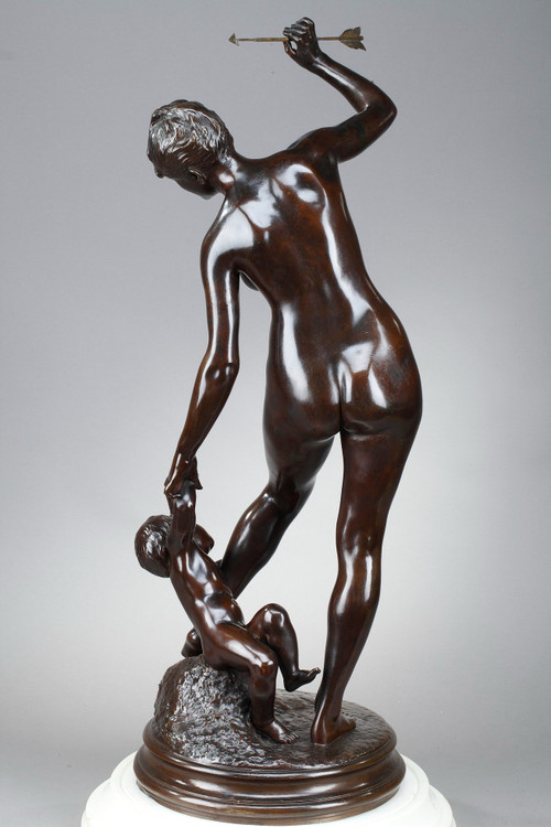 Scultura in bronzo, "Venere e Amore"