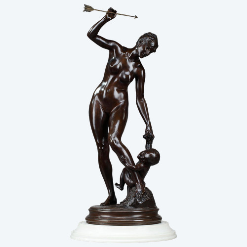 Sculpture en bronze, "Vénus et l'Amour"